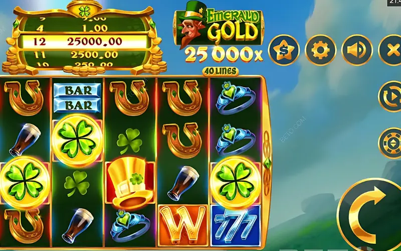 emerald gold slot features